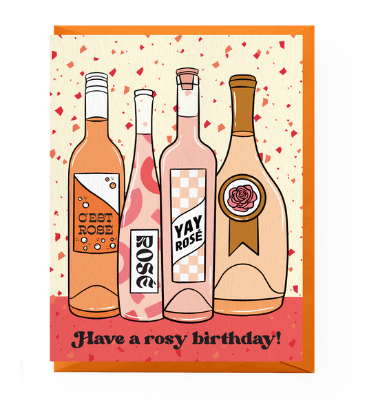Rosé Birthday Card