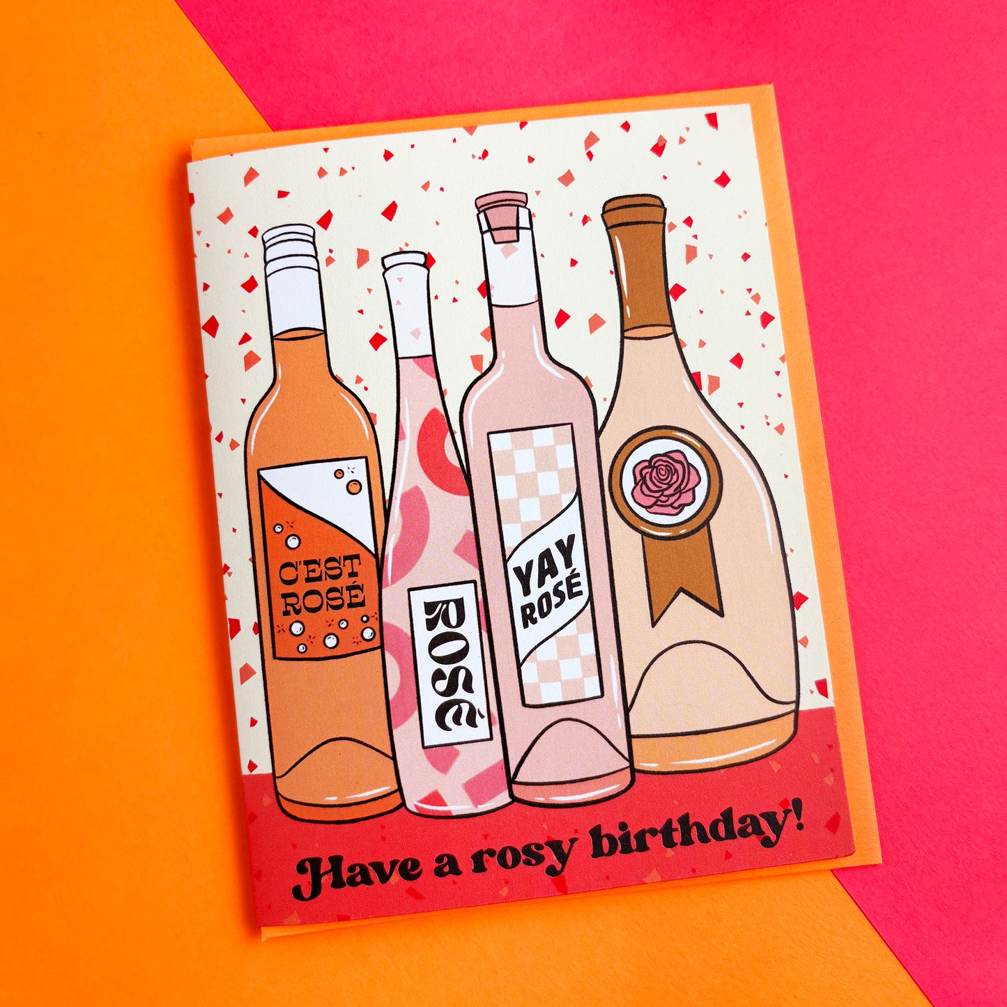 Rosé Birthday Card