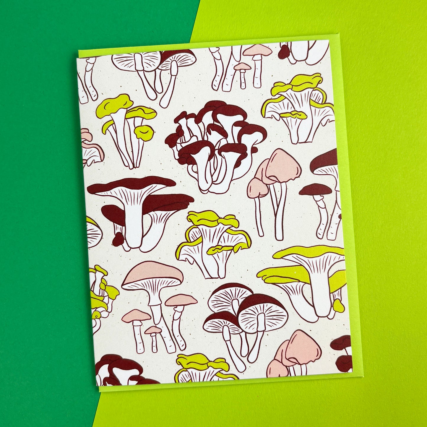 Mixed Mushrooms Greeting Card