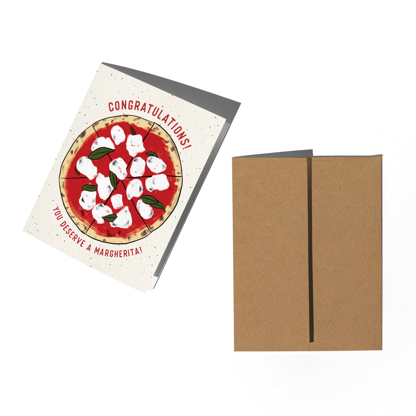 Margherita Pizza Congratulations Card