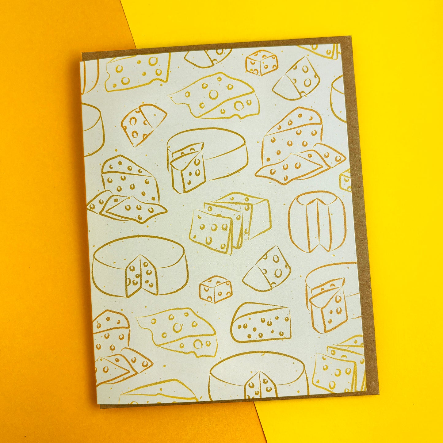 Cheese Pattern Greeting Card