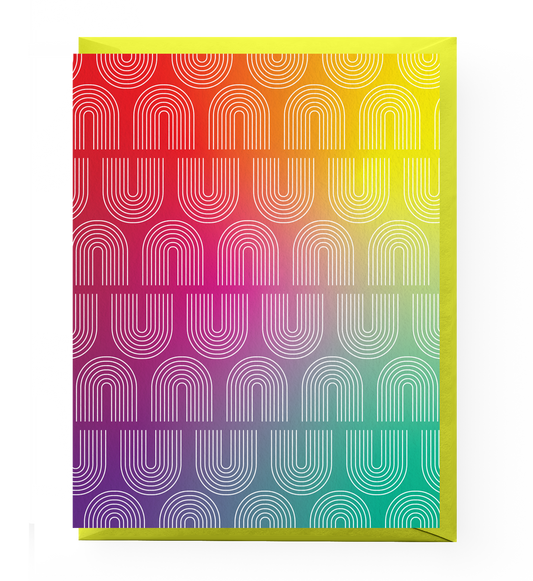 Retro Rainbow Greeting Card