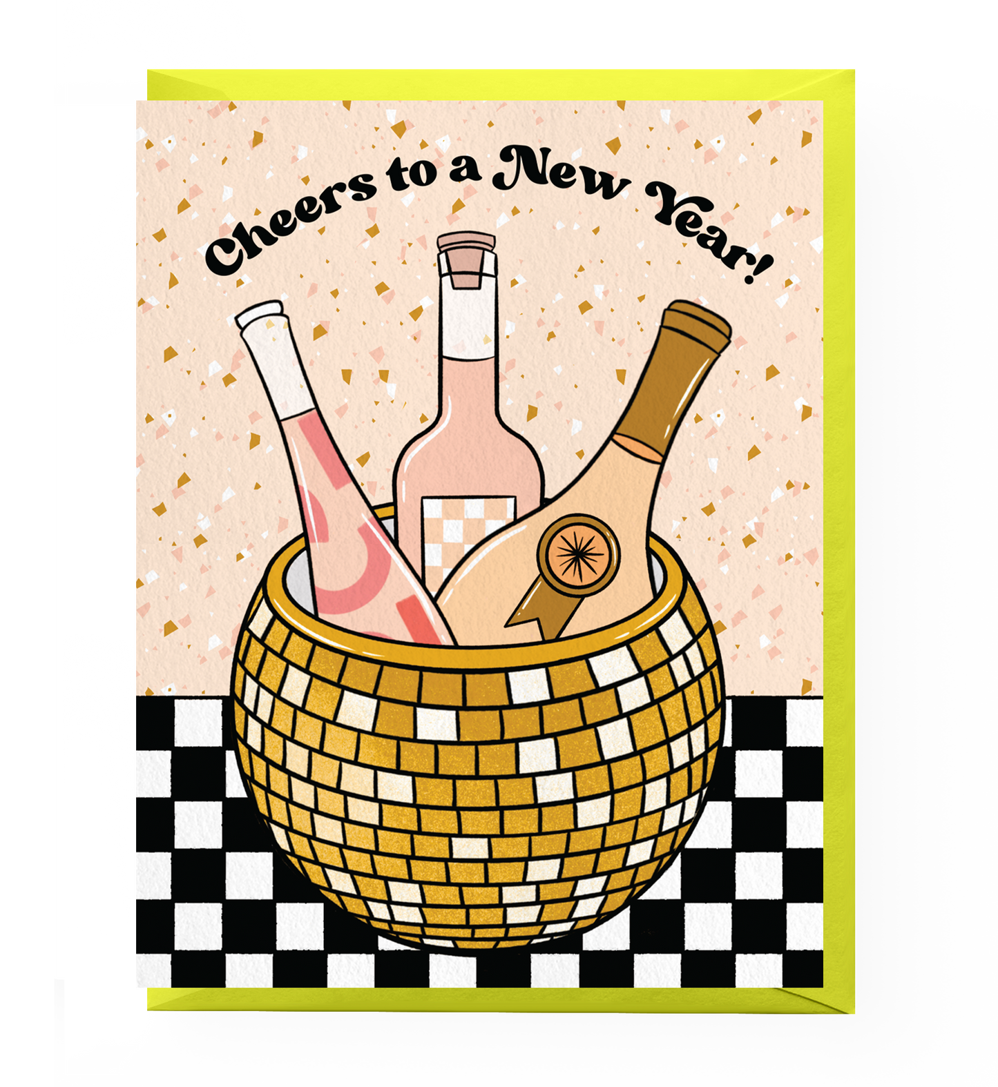 Disco Champagne New Year Card