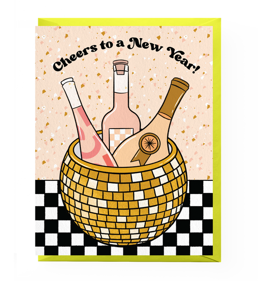 Disco Champagne New Year Card
