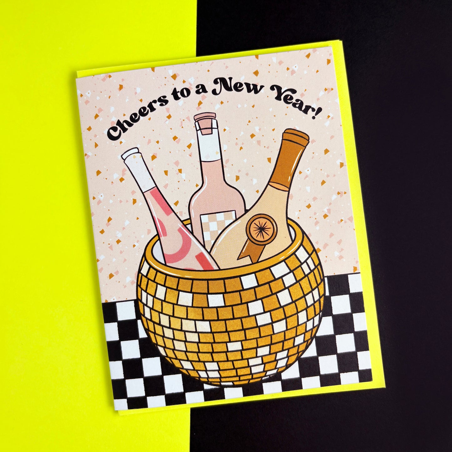 Disco Champagne New Year Card