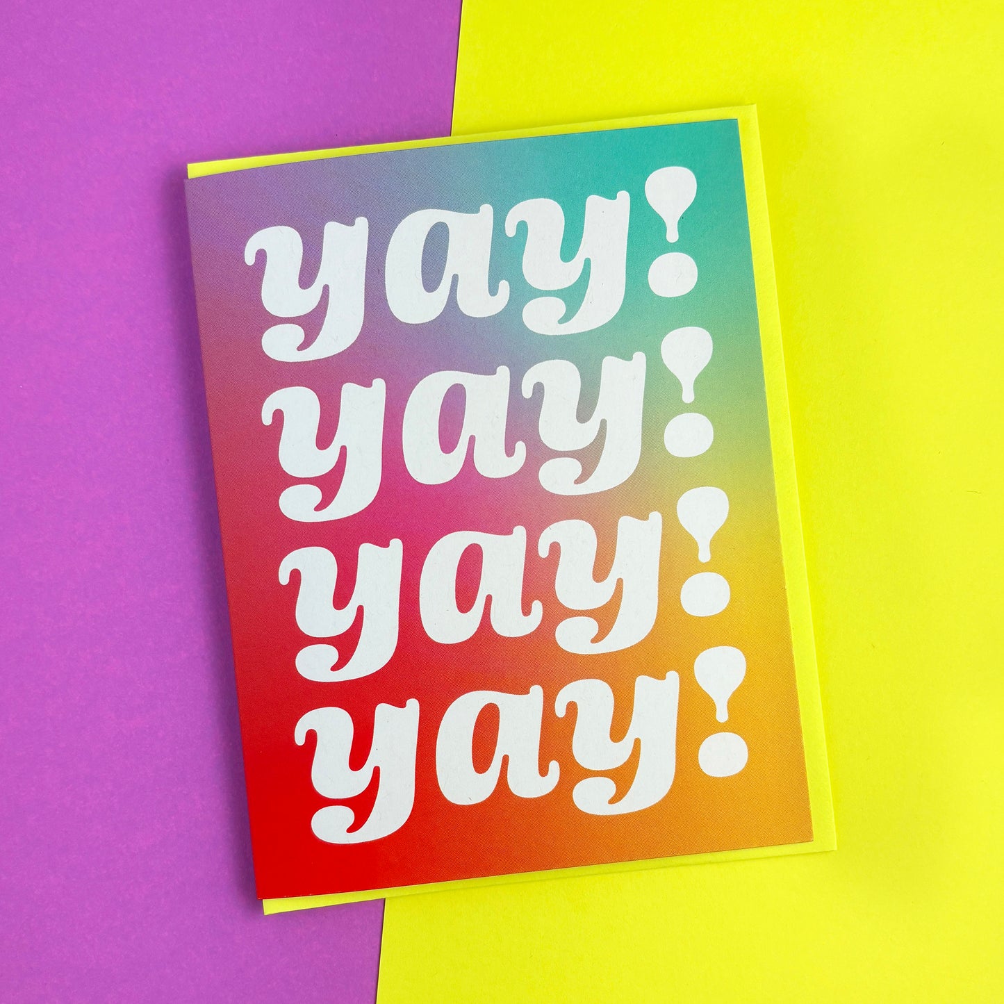 Quadruple Yay Congratulations Card