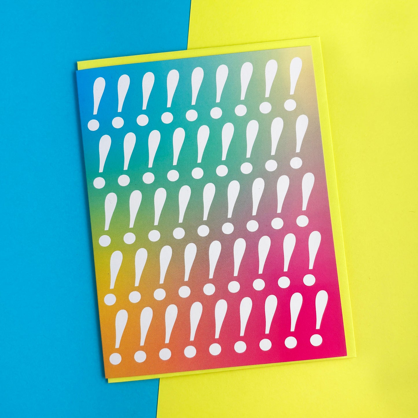 Rainbow Exclamation Congratulations Card