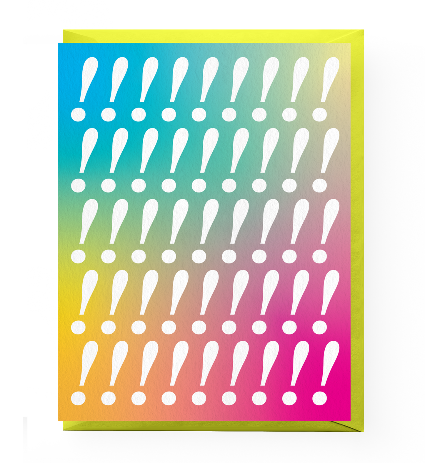 Rainbow Exclamation Congratulations Card