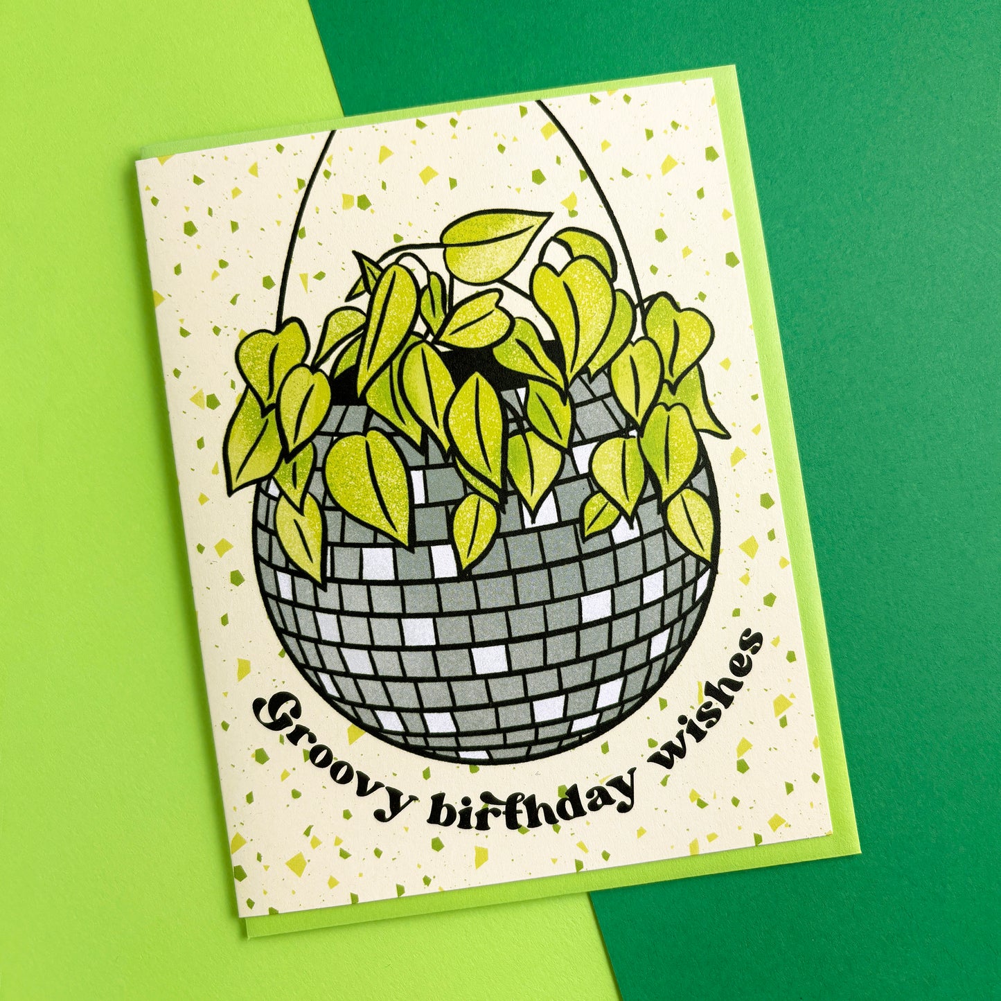 Disco Planter Birthday Card