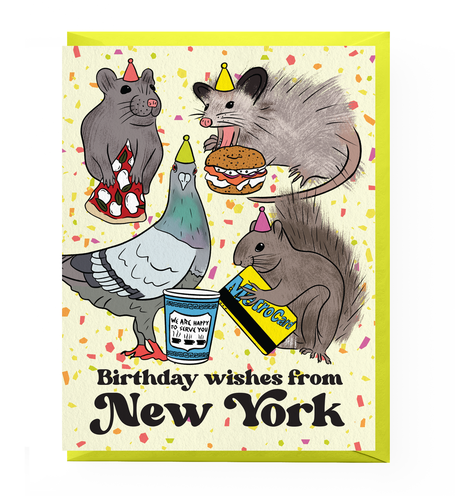 NYC Party Animals Birthday Card