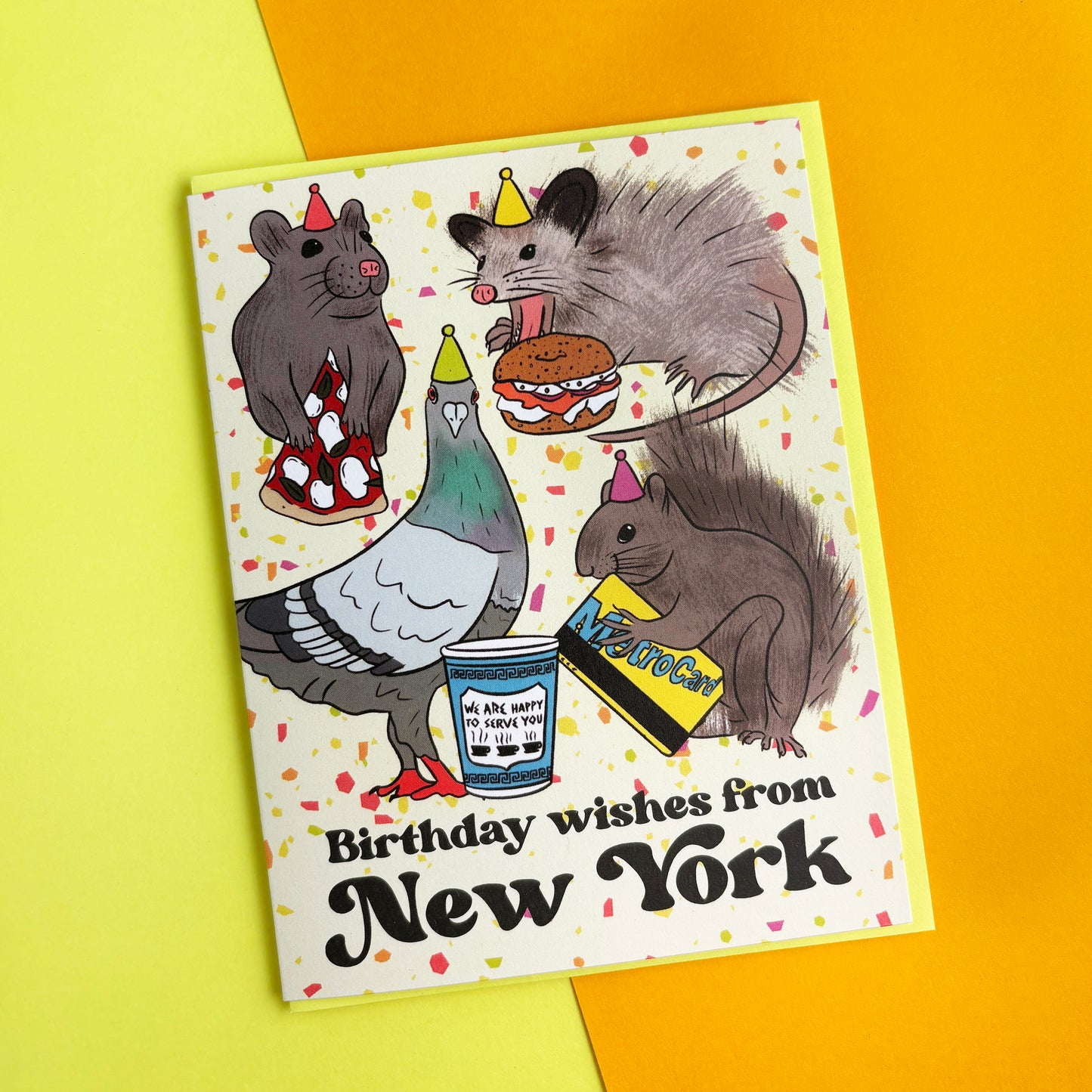 NYC Party Animals Birthday Card