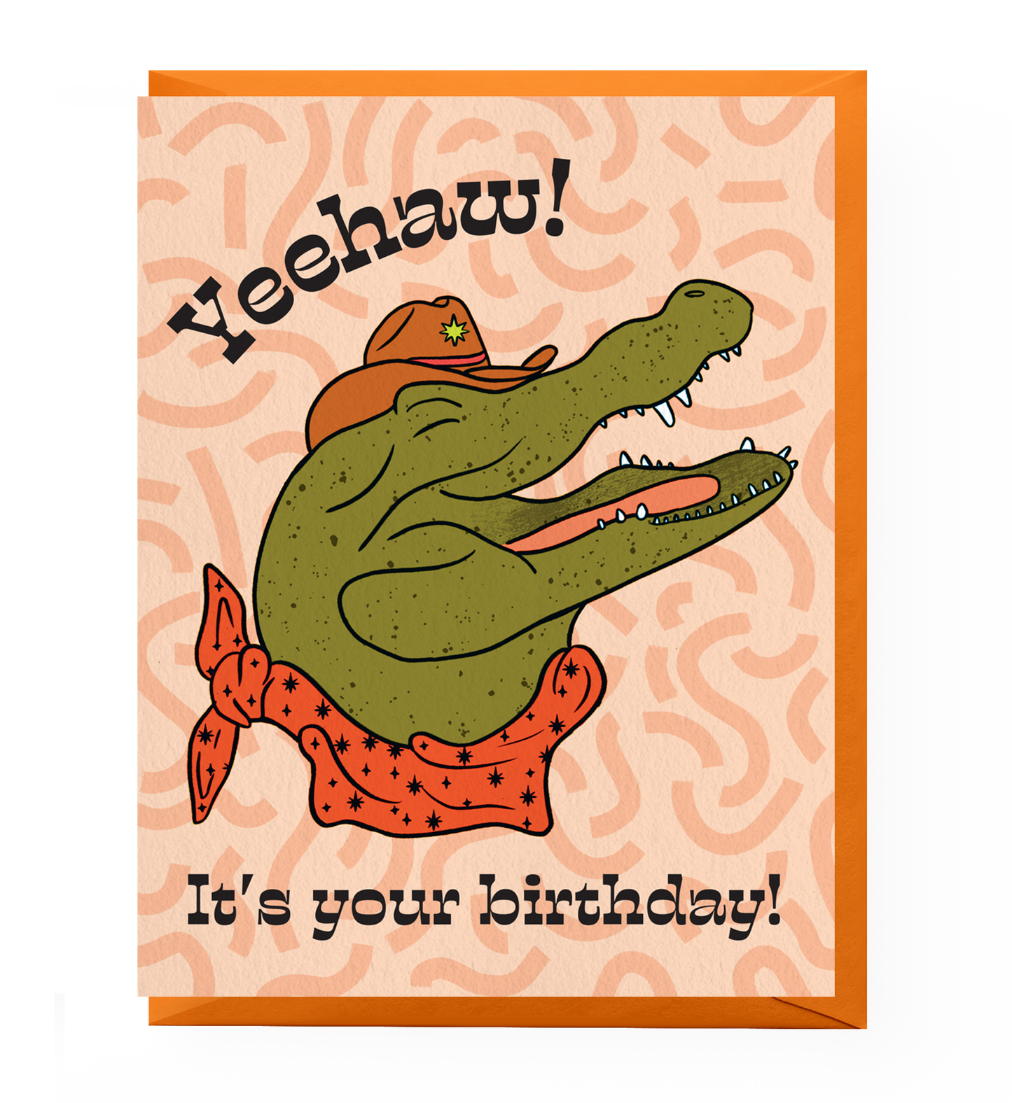 Cowboy Gator Birthday Card