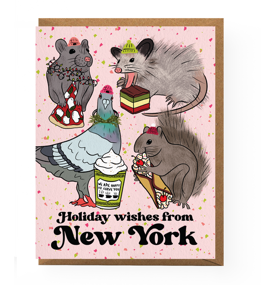 NYC Animal Holiday Card