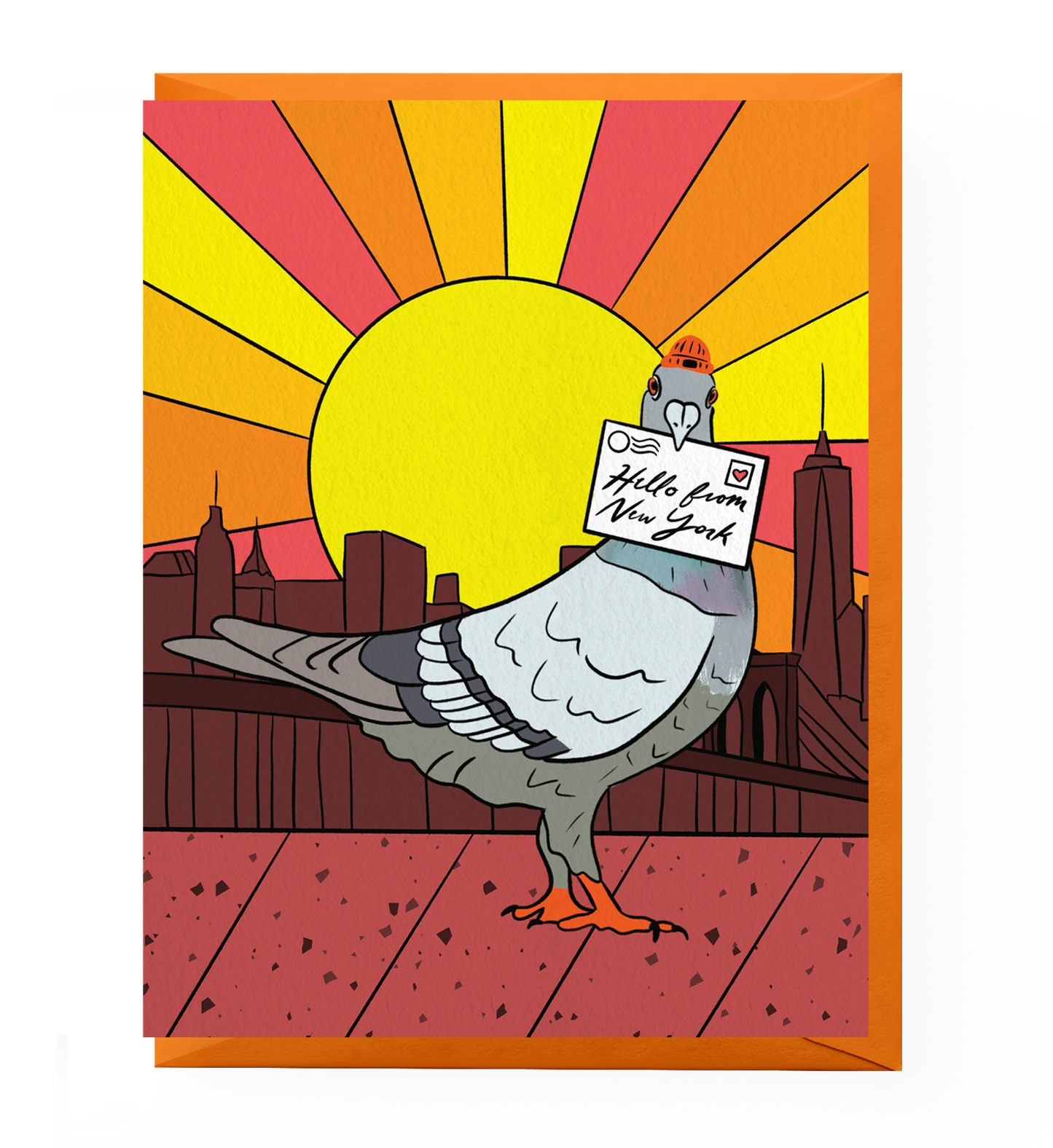 Hello From New York Pigeon Card