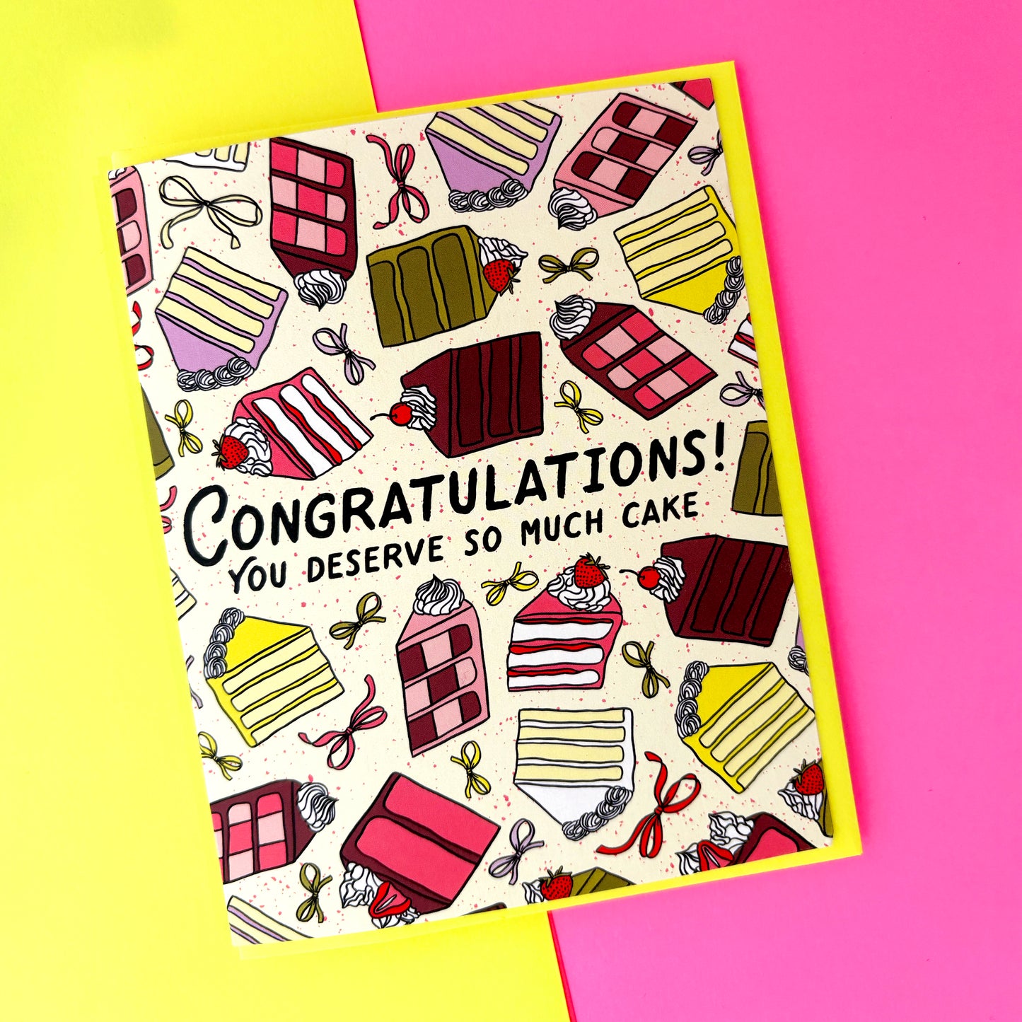 Cakes & Bows Congratulations Card