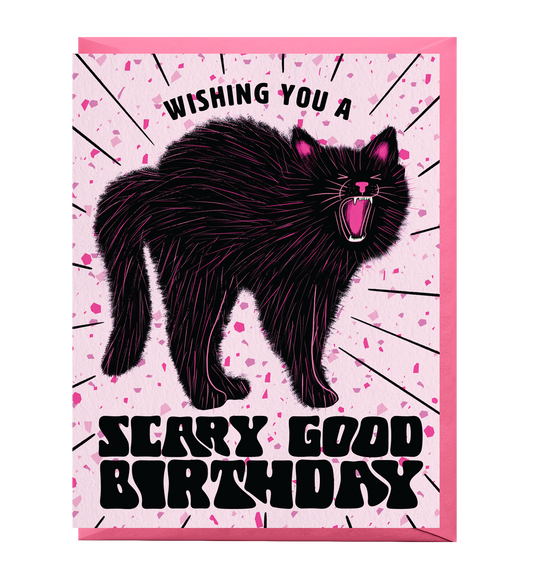Halloween Cat Birthday Card