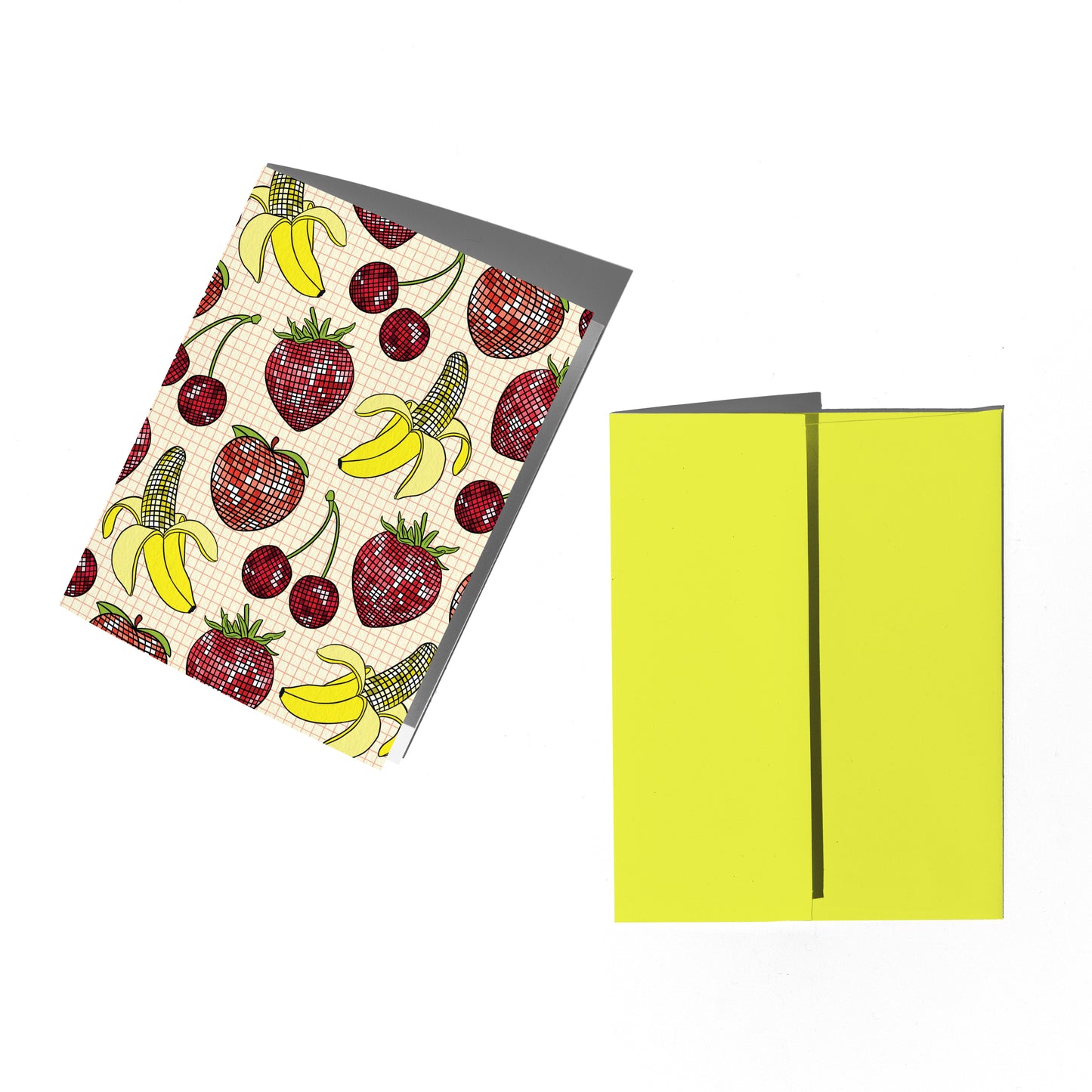 Disco Fruits Greeting Card
