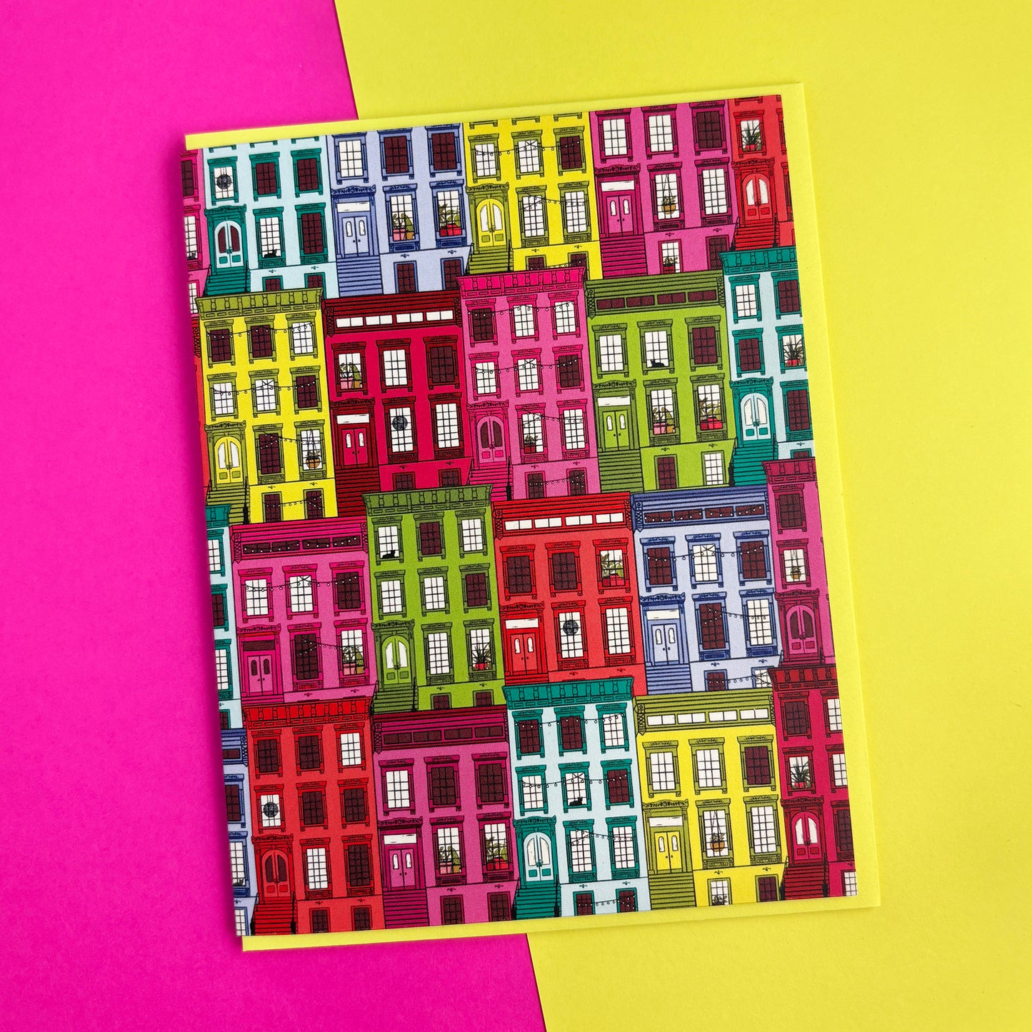 Brownstone Patterned Greeting Card