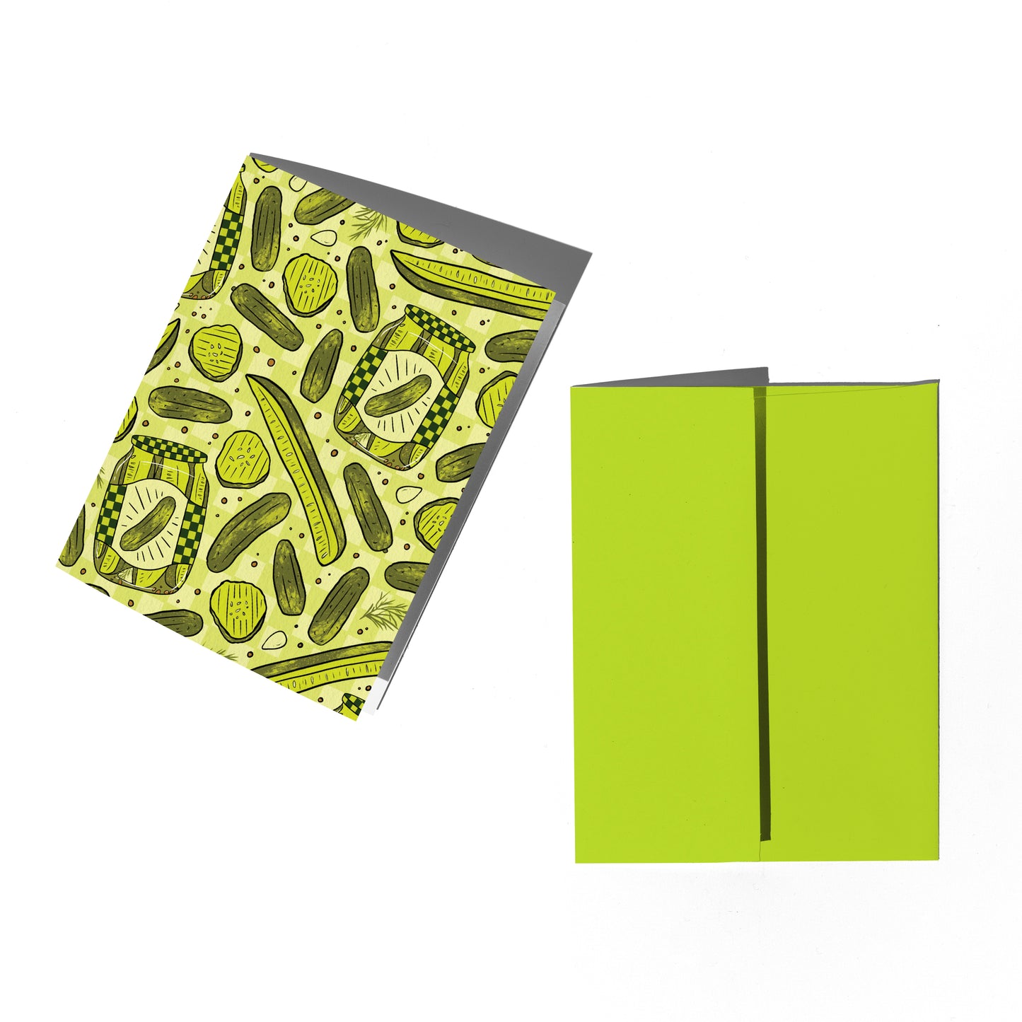 Pickle Patterned Greeting Card