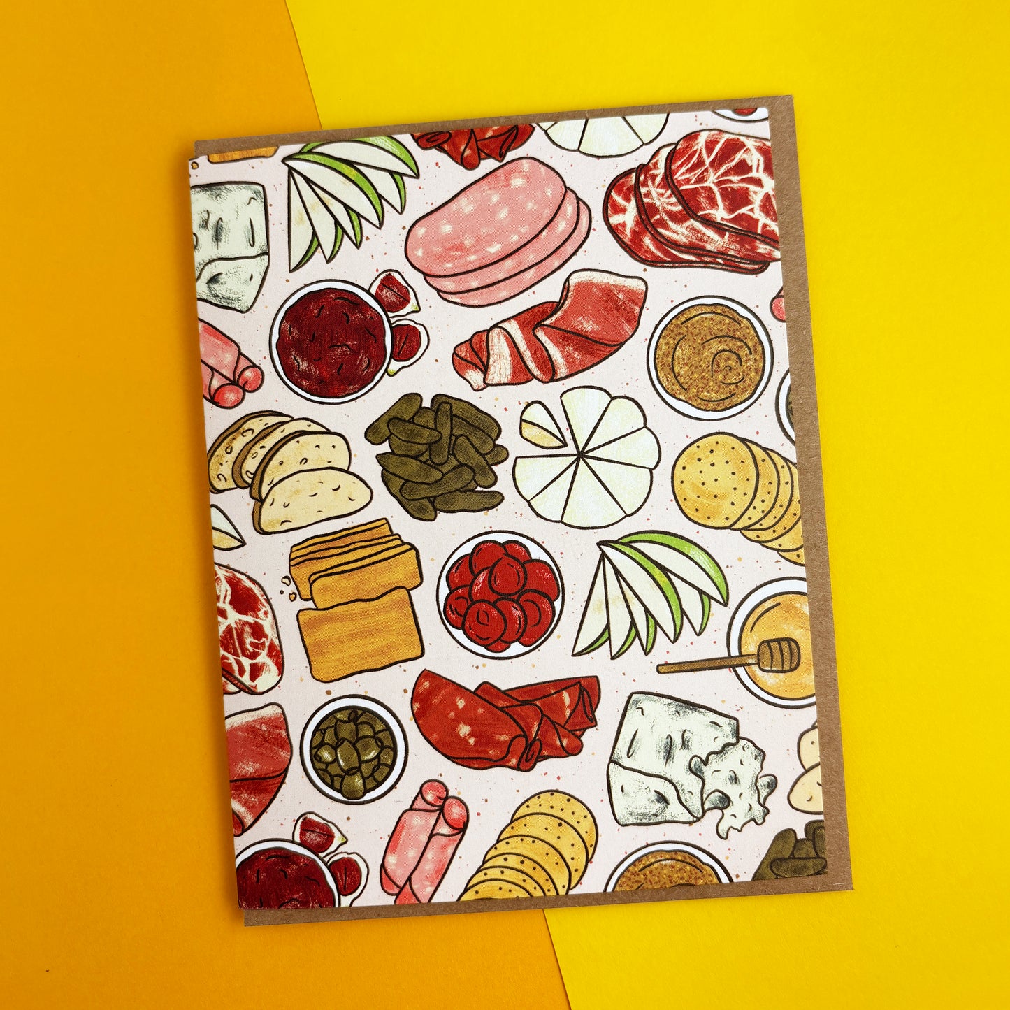 Charcuterie Patterned Greeting Card