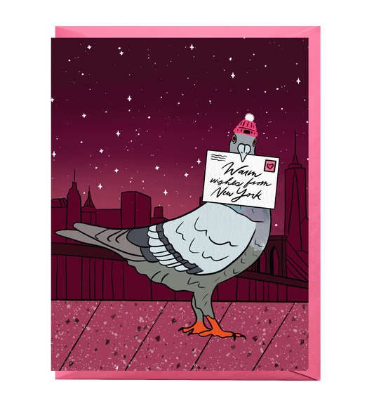 New York Pigeon Holiday Card