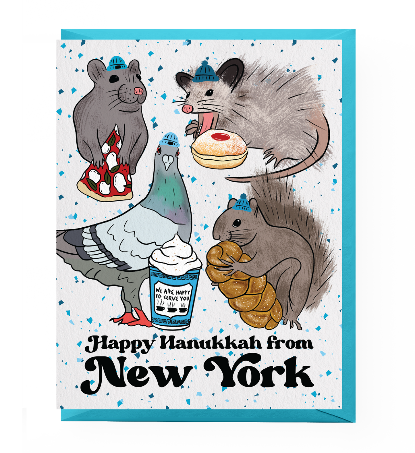 NYC Animal Hanukkah Card