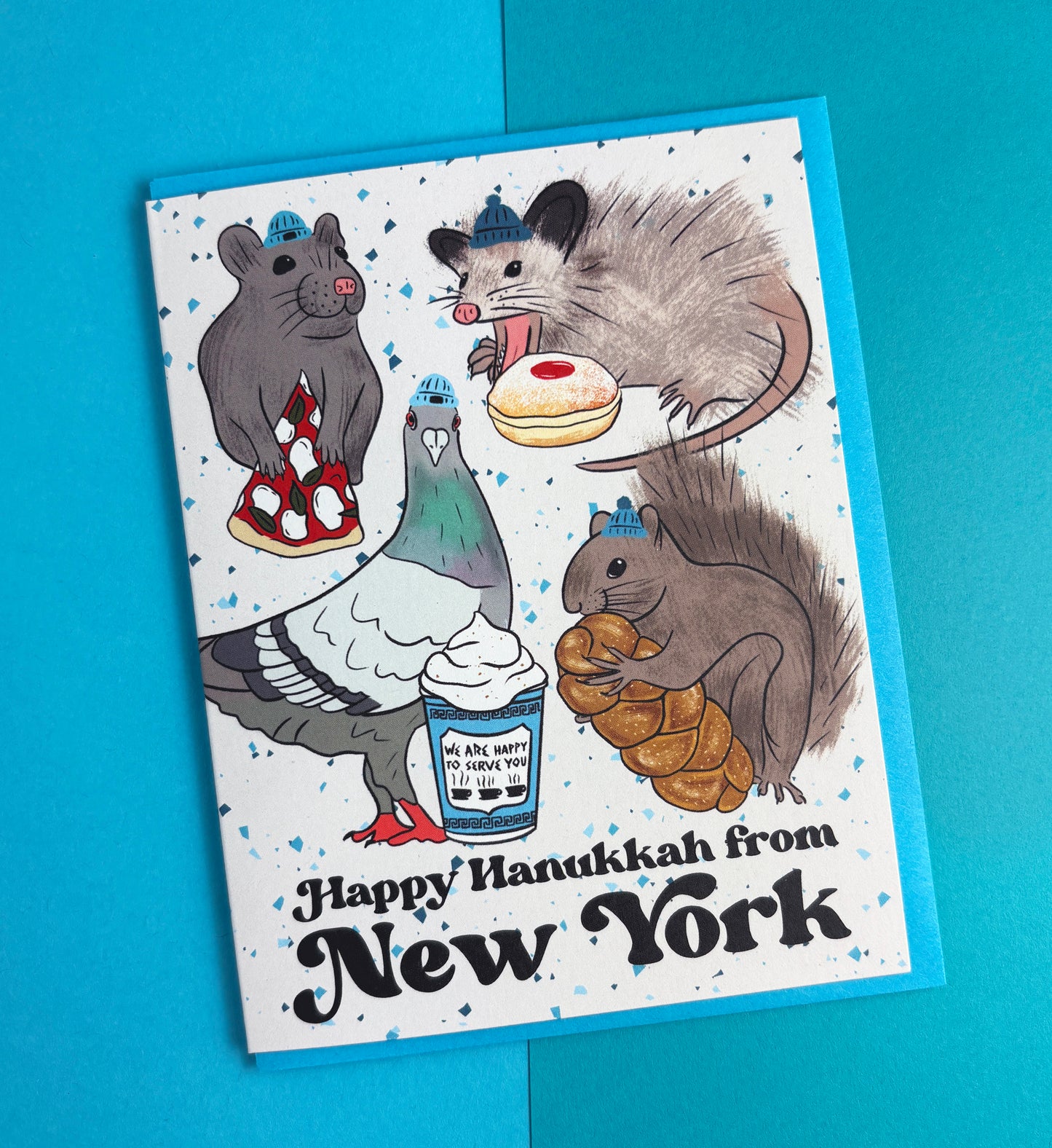 NYC Animal Hanukkah Card