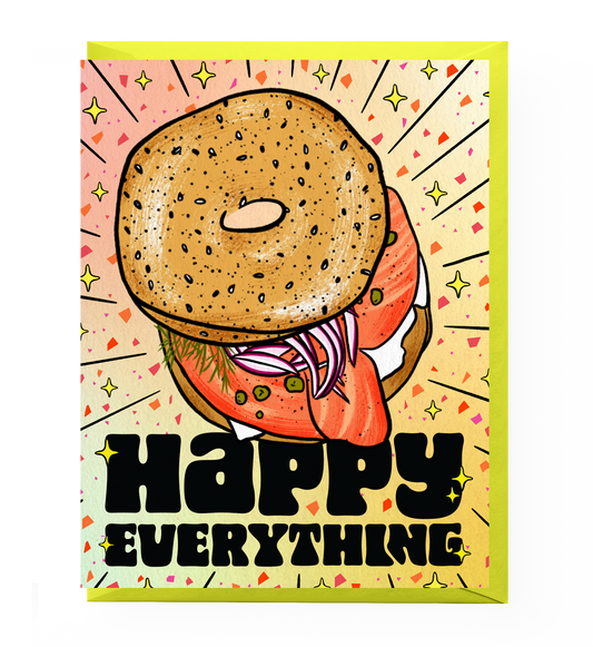 Happy Everything Bagel Greeting Card