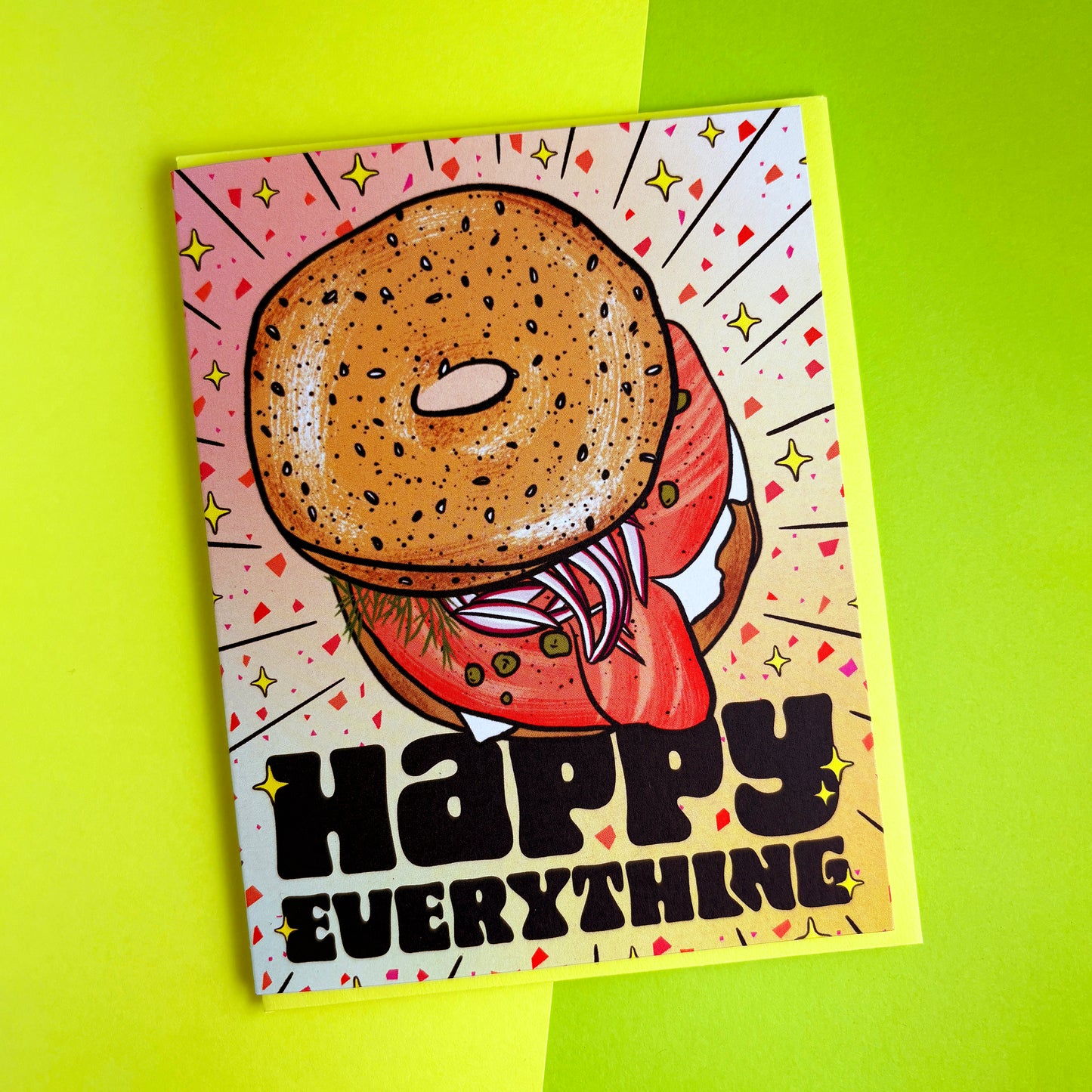 Happy Everything Bagel Greeting Card