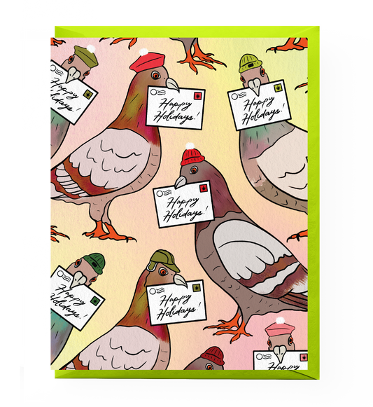 Pigeon Holiday Letters Card