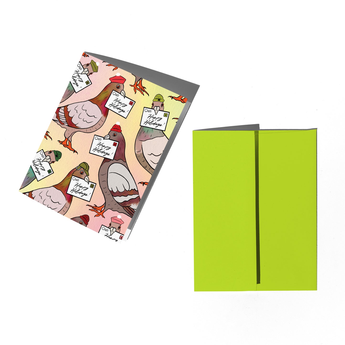 Pigeon Holiday Letters Card