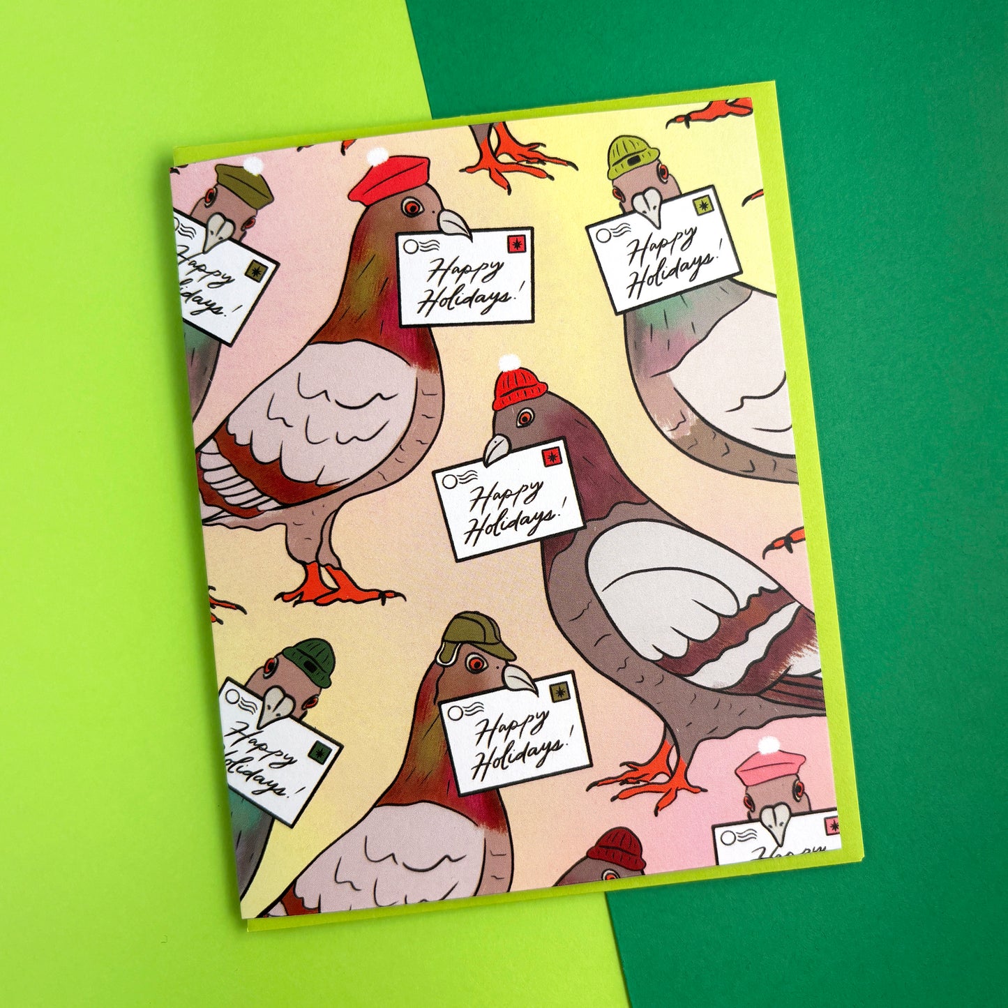 Pigeon Holiday Letters Card