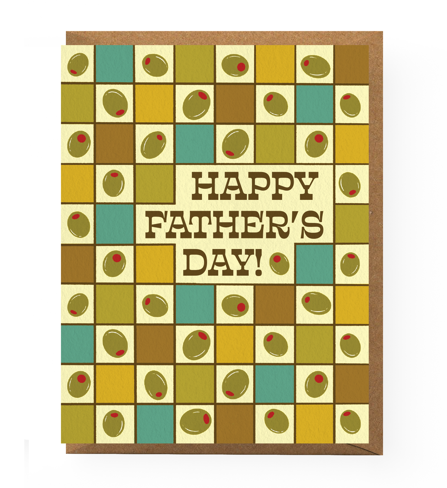 Olive Check Father's Day Card