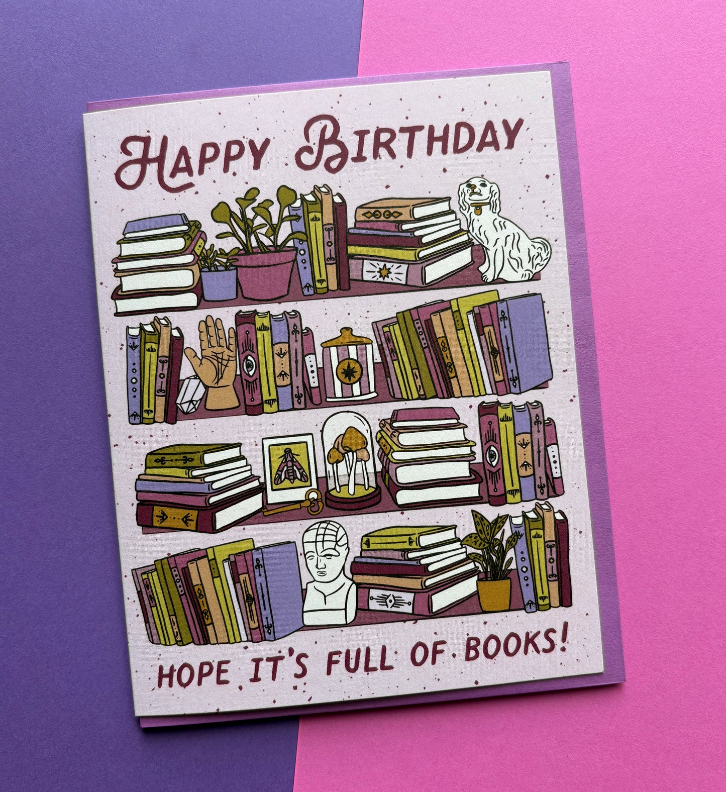 Bookshelf Birthday Card