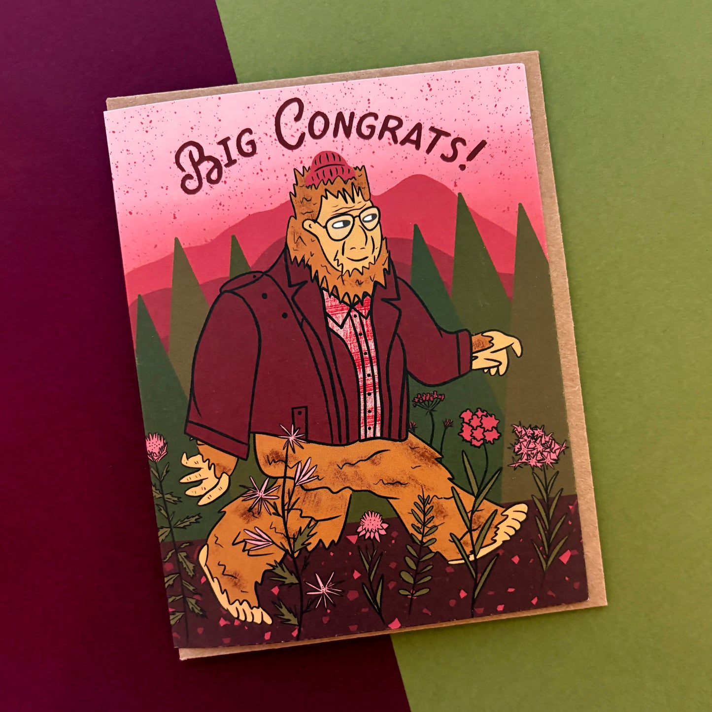 Bigfoot Congratulations Card