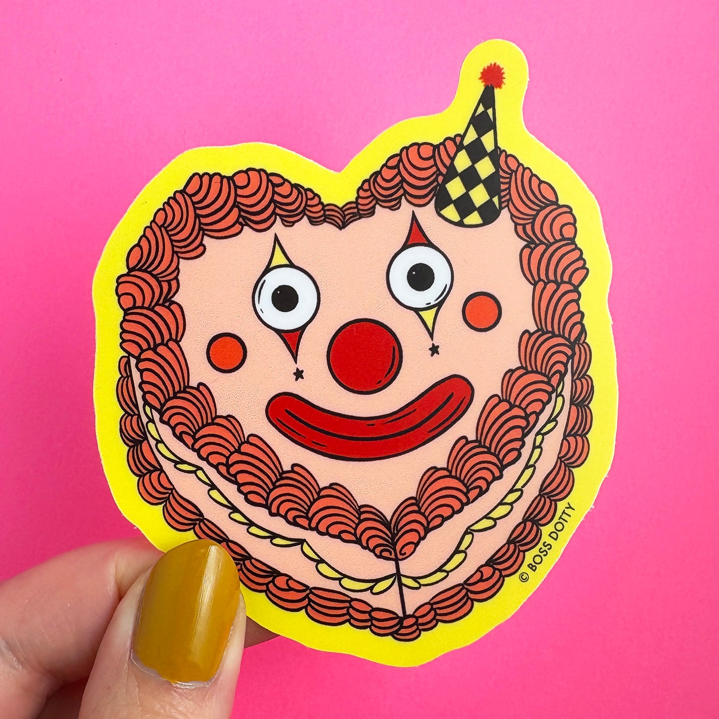 Clown Cake Sticker