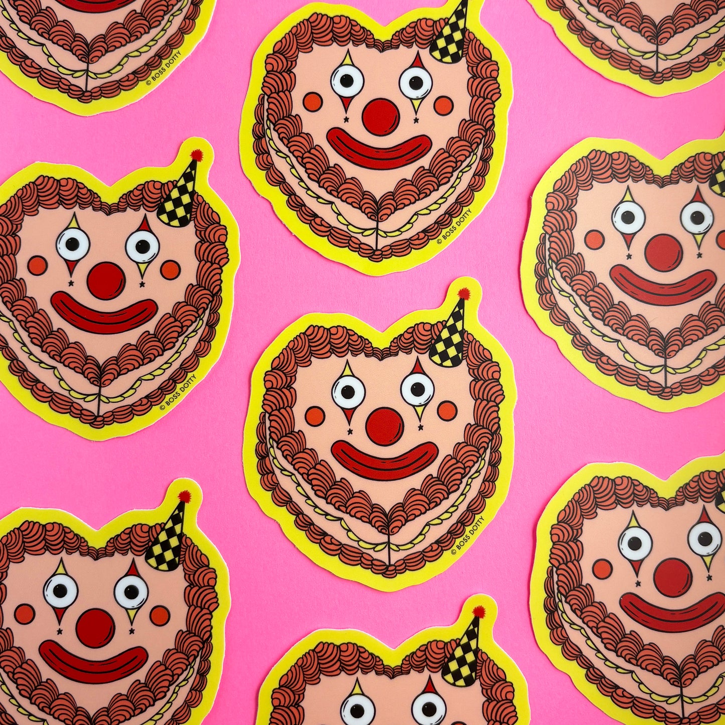 Clown Cake Sticker