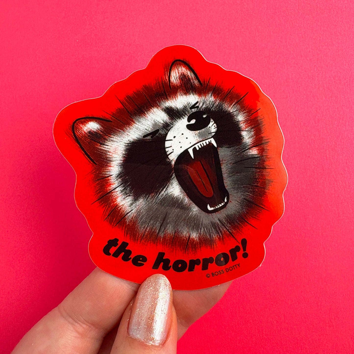 Horror Raccoon Sticker