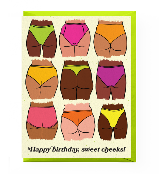 Sweet Cheeks Birthday Card