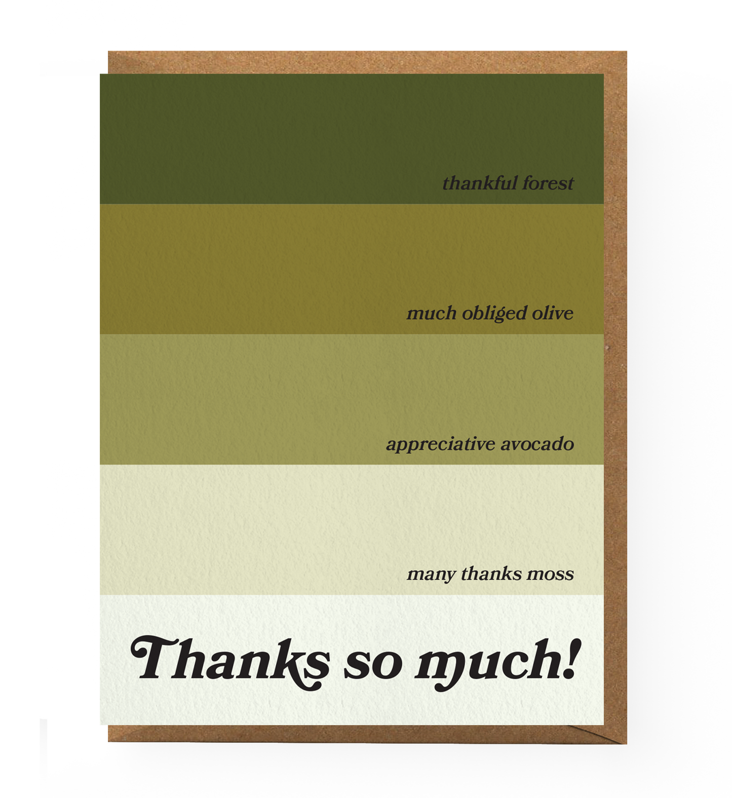 Paint Chip Thank You Card
