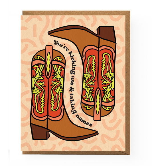 Cowboy Boots Congratulations Card