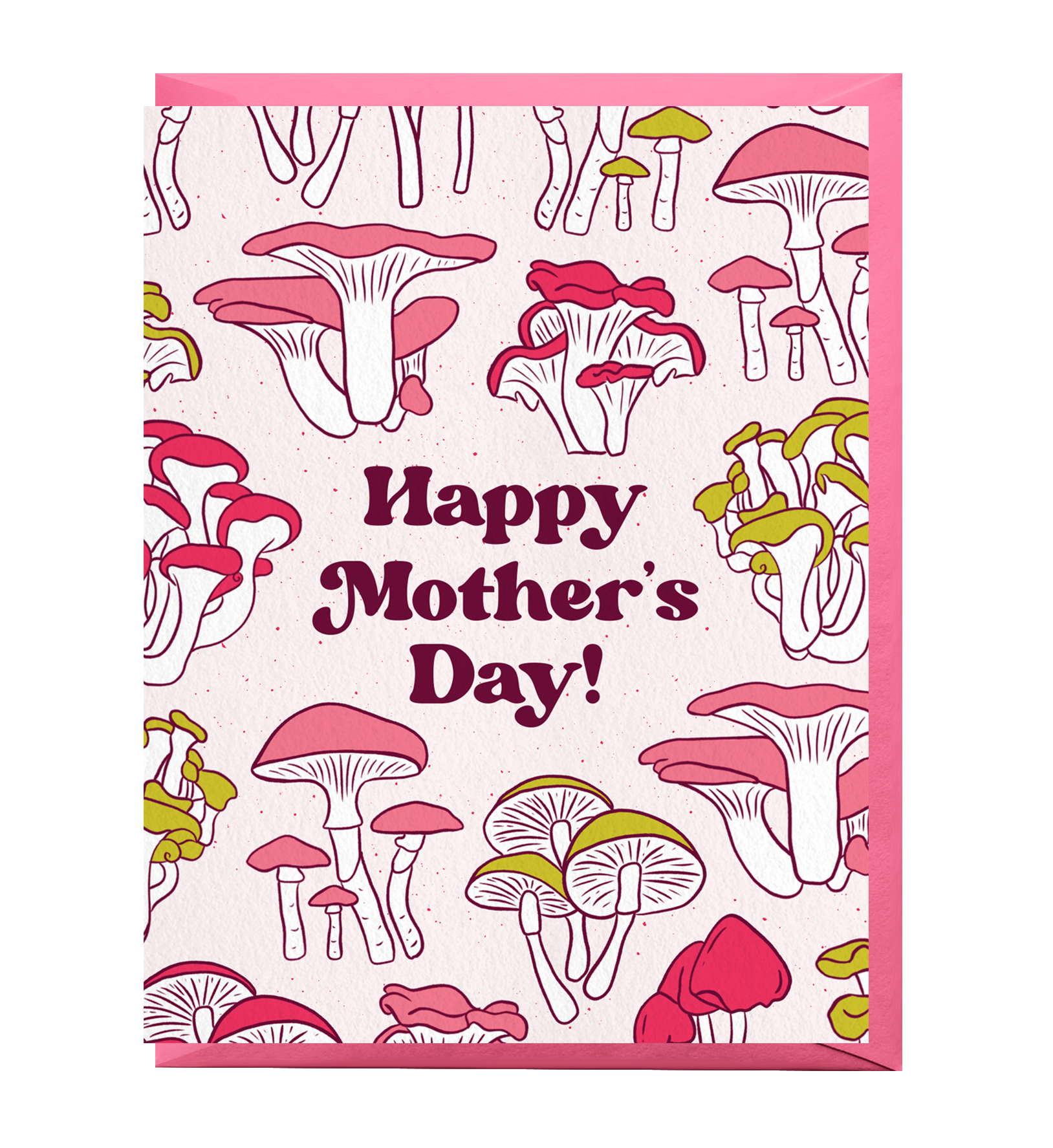 Cute Mother Mushroom Card Mother's Day Gift Ideas Paper 