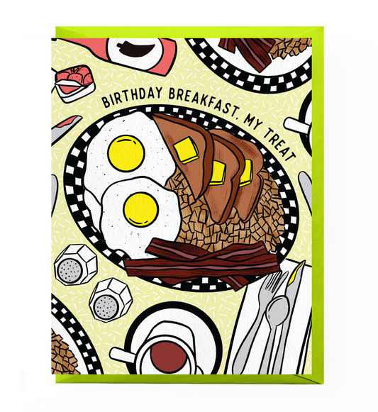 Diner Breakfast Birthday Card