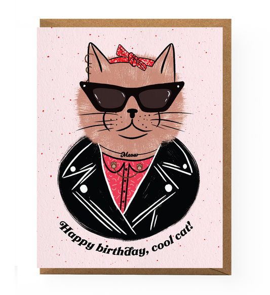 Cool Cat Birthday Card