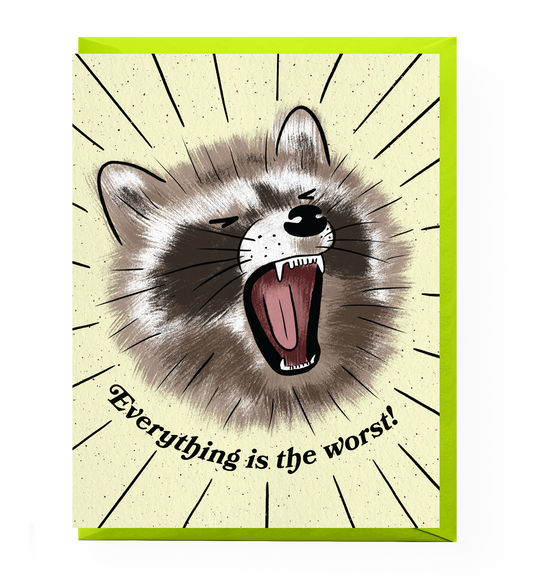 The Worst Raccoon Sympathy Card