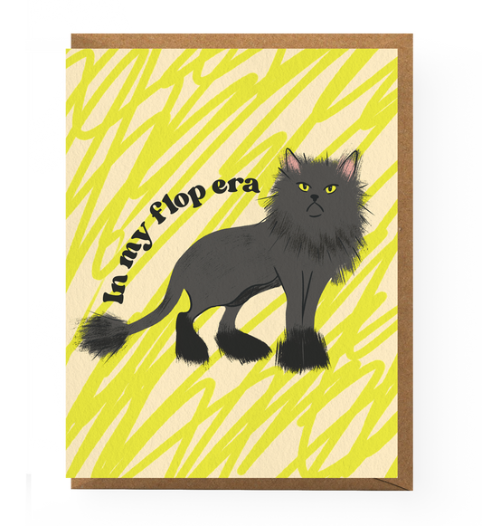 Flop Era Cat Greeting Card