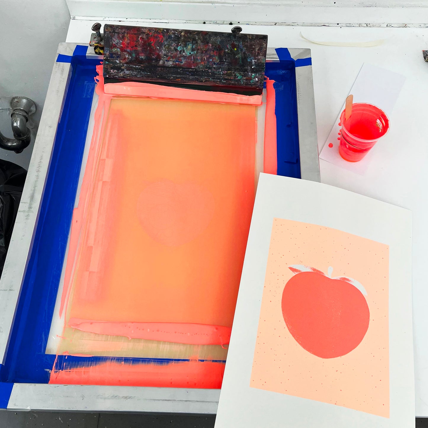 Big Peach Silkscreened Art Print