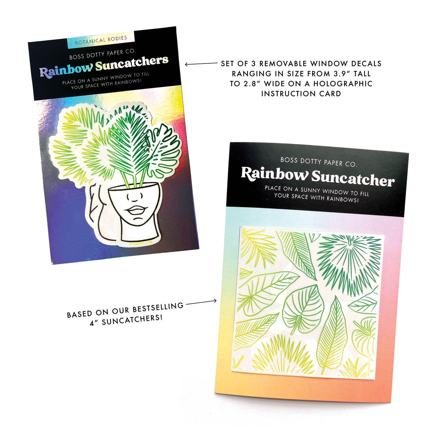 Botanical Bodies Rainbow Suncatchers | Set of 3