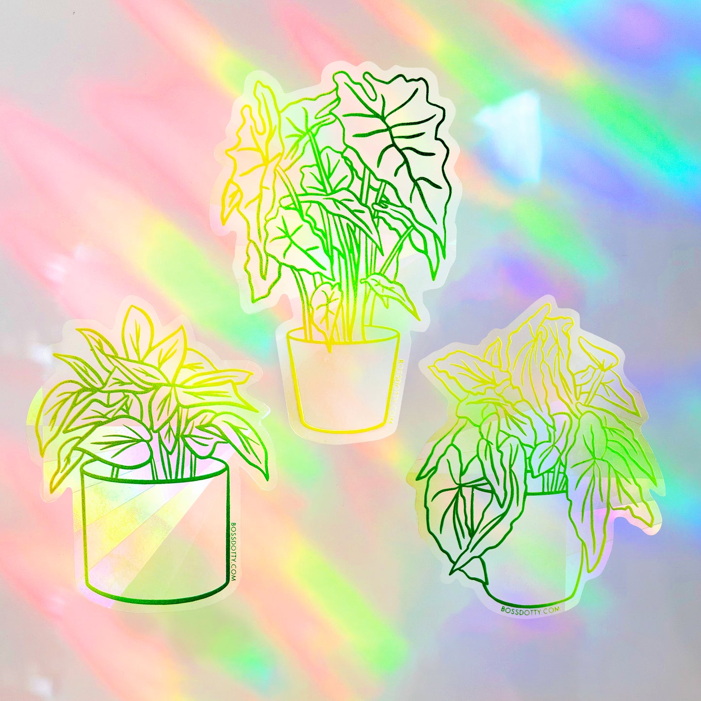 House Plants Suncatcher Stickers