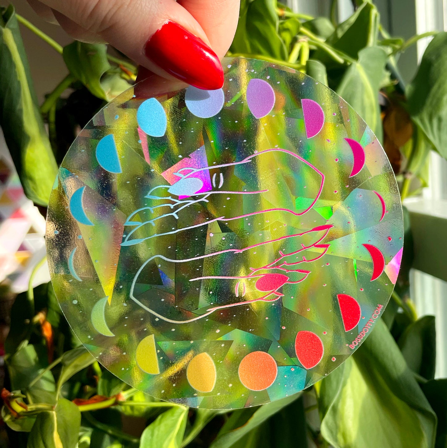 Moon Phases Rainbow Suncatcher